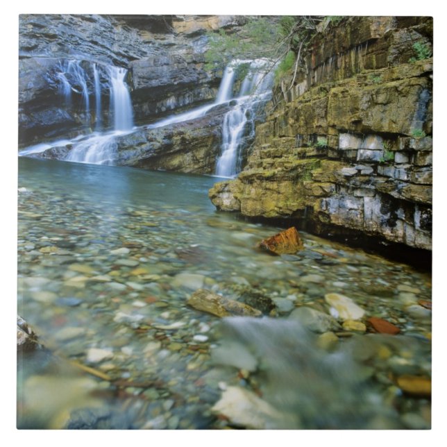 Azulejo De Cerâmica Cameron Falls no Parque Nacional dos Lagos em Wate (Frente)