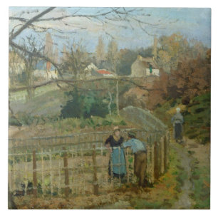 Azulejo De Cerâmica Camille Pissarro   a cerca, 1872 (óleo em canvas)
