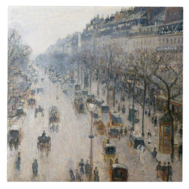 Azulejo De Cerâmica Camille Pissarro - Boulevard Montmartre (Frente)