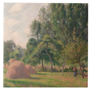 Azulejo De Cerâmica Camille Pissarro - Haystacks, Bom Dia, Eragny