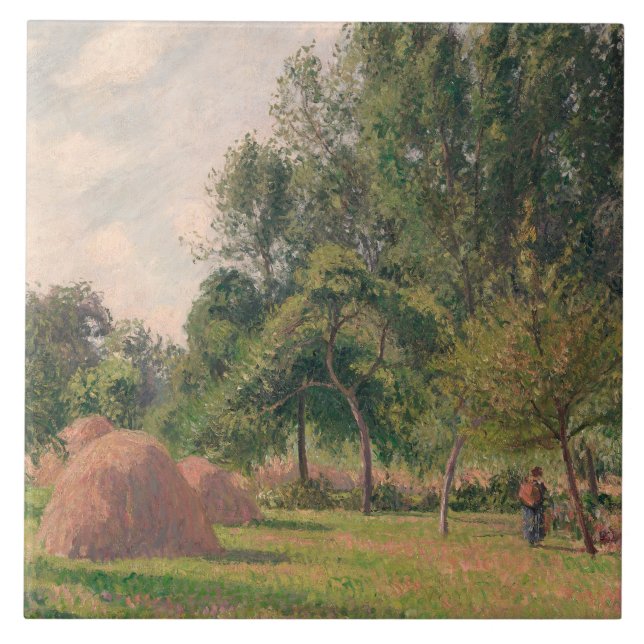 Azulejo De Cerâmica Camille Pissarro - Haystacks, Bom Dia, Eragny (Frente)