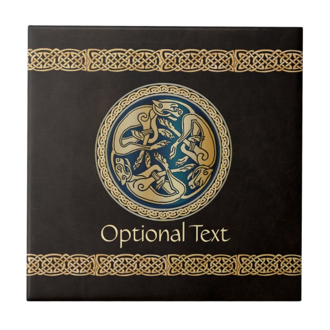 Azulejo De Cerâmica Caminhada do Lobo Celta (Frente)