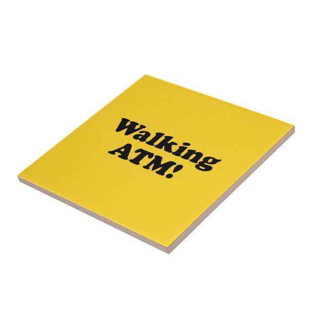 Azulejo De Cerâmica Caminhando no caixa eletrônico! (Lateral)