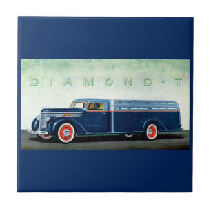 Azulejo De Cerâmica caminhão azul Diamond T de 1937