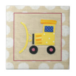Azulejo De Cerâmica Caminhão de Brinquedos Amarelos Bulldozer de Chari<br><div class="desc">Seu filho está interessado em construção? Satisfaça a curiosidade deles com esta impressão de um caminhão-cisterna de brinquedos amarelos de Chariklia Zarris. Você pode sentir a Terra se movendo debaixo das rodas gigantes deste veículo. Peça o seu hoje!</div>