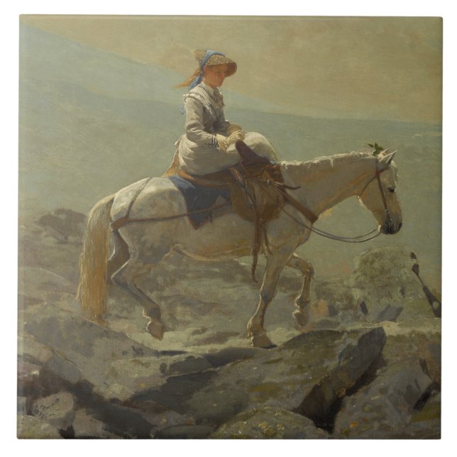 Azulejo De Cerâmica Caminho da ponte, Montanhas brancas (Winslow Homer (Frente)