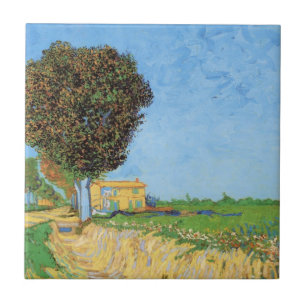 Azulejo De Cerâmica Caminho perto de Arles por Vincent van Gogh