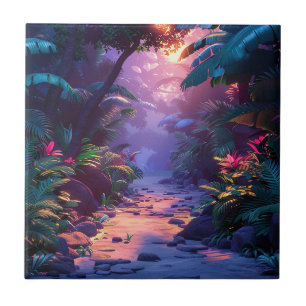 Azulejo De Cerâmica Caminho Tropical Havaiano