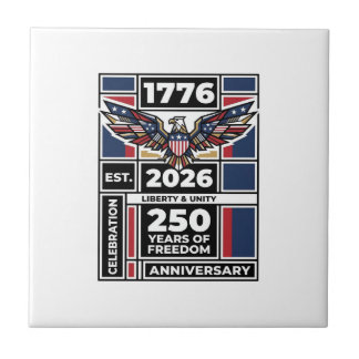 Azulejo De Cerâmica Camisa Águia Vintage 1776 2026 Tipografia Patrióti