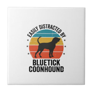 Azulejo De Cerâmica Camisa Bluetick Coonhound Vintage Amante de Cães D