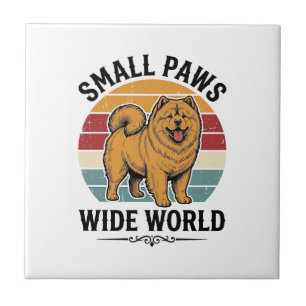 Azulejo De Cerâmica Camisa Chow Chow Pequenas Patinhas Mundo Amplo Cac