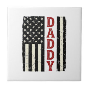 Azulejo De Cerâmica Camisa com Desenho da Bandeira Americana Distorcid