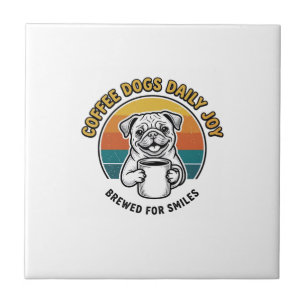 Azulejo De Cerâmica Camisa de Cachorro Café Design de Caneca de Pup Vi