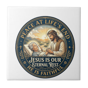 Azulejo De Cerâmica Camisa de conforto Jesus Hospice Fim de Vida Crist