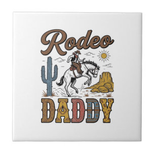 Azulejo De Cerâmica Camisa de Cowboy Western Vintage Rodeo Daddy Desig