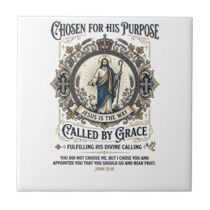 Azulejo De Cerâmica Camisa de Eletricista Jesus Design Baseado na Fé_1