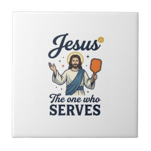 Azulejo De Cerâmica Camisa de Jesus Pickleball O Que Serve