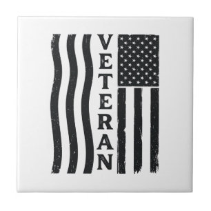 Azulejo De Cerâmica Camisa de Vetor Vintage da Bandeira Americana_