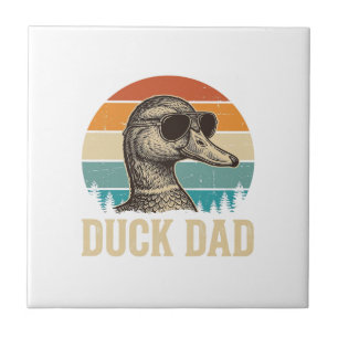 Azulejo De Cerâmica Camisa Desi do Papai Pato Gravura Vintage Pôr do S