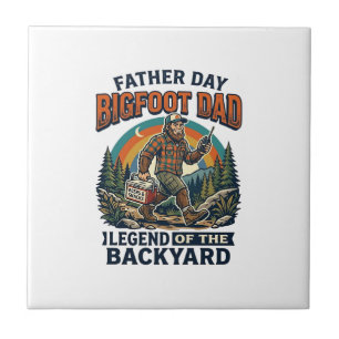 Azulejo De Cerâmica Camisa Dia dos Pais Bigfoot Pai Lanches Herói Piad