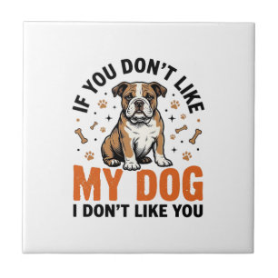 Azulejo De Cerâmica Camisa engraçada de amante de cães com citação de