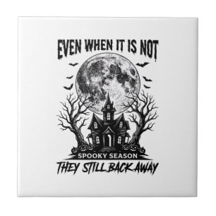 Azulejo De Cerâmica Camisa engraçada de Halloween Temporada Assustador