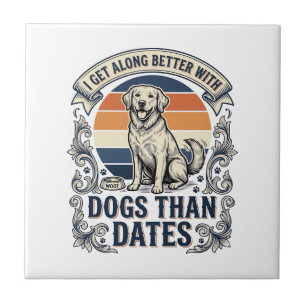 Azulejo De Cerâmica Camisa engraçada para amantes de cães Citação de g