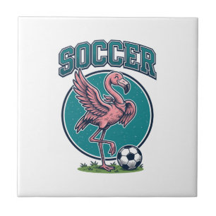 Azulejo De Cerâmica Camisa Gráfica do Jogador de Futebol Flamingo Vint
