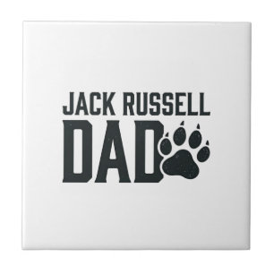 Azulejo De Cerâmica Camisa Jack Russell Pai Impressão de Pata Vintage