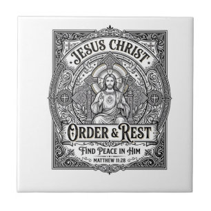 Azulejo De Cerâmica Camisa Jesus Desembaralha Limpa Casa Gráfico Crist