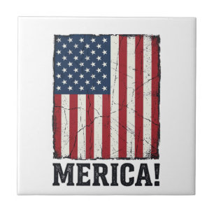 Azulejo De Cerâmica Camisa Vetorial Patriótica Bandeira Merica Angusti