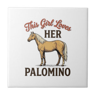 Azulejo De Cerâmica Camisa Vintage de Gravura de Amante de Cavalo Palo