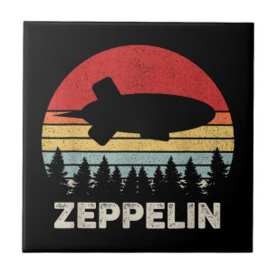 Azulejo De Cerâmica Camisa Vintage Retro Zeppelin Dirigible Aeróstato