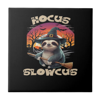 Azulejo De Cerâmica Camiseta de Halloween para amantes de preguiça Hoc