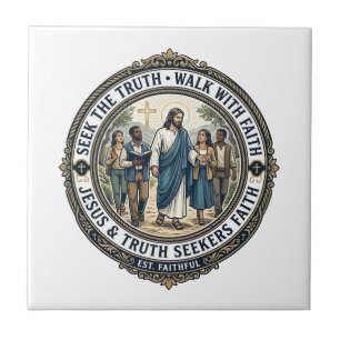 Azulejo De Cerâmica Camiseta de Teologia Nerd de Apologética de Jesus 
