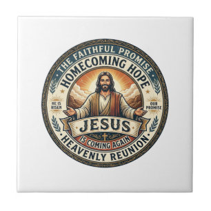 Azulejo De Cerâmica Camiseta Esposa Militar de Jesus Esperando Esposa 