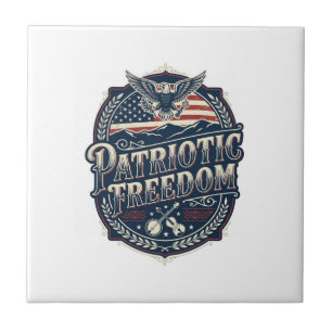 Azulejo De Cerâmica Camiseta Gráfica Vetorial de Herança Patriótica de