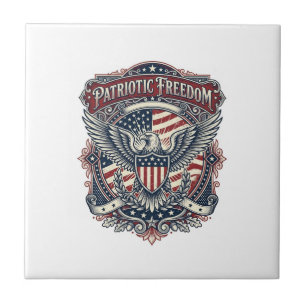 Azulejo De Cerâmica Camiseta Gráfica Vetorial do Dia dos Pais Patriota