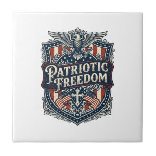 Azulejo De Cerâmica Camiseta Gráfica Vetorial Fé Patriótica Família Li