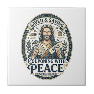 Azulejo De Cerâmica Camiseta Jesus Cupom Brechó Frugal Design Baseado 