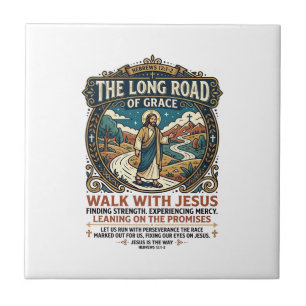 Azulejo De Cerâmica Camiseta Jesus Trucker Long Haul Inspiradora Fait