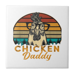 Azulejo De Cerâmica Camiseta Masculina Frango Papai Galinha Pai Fazend