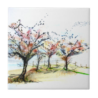 Azulejo De Cerâmica Camisetas e aves de outono