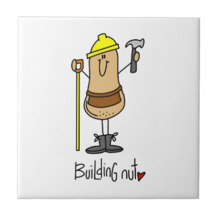 Azulejo De Cerâmica Camisetas e Presentes Building Nut
