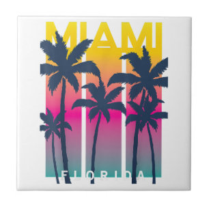 Azulejo De Cerâmica Camisetas Gráficas De Design legal De Miami Flórid