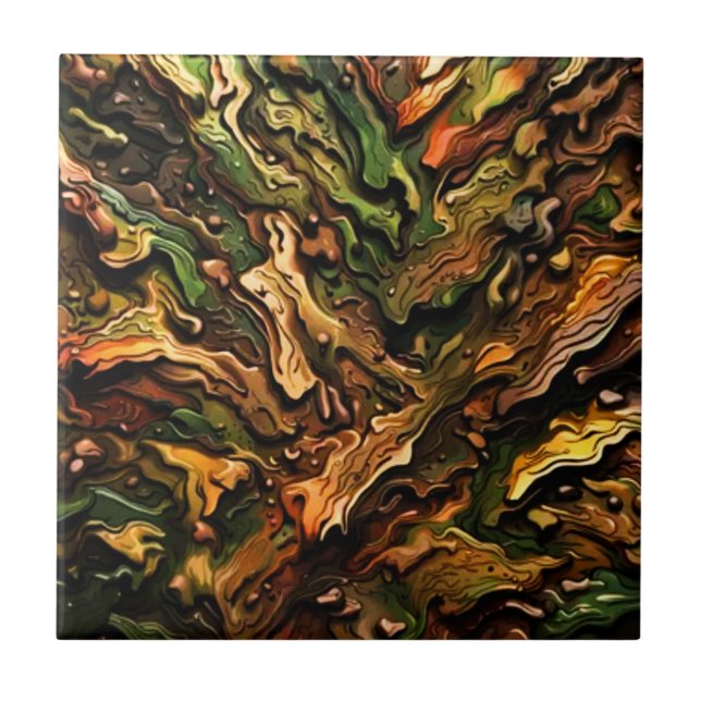 Azulejo De Cerâmica Camo Design (Frente)