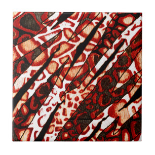 Azulejo De Cerâmica Camo Leopardo Vermelho