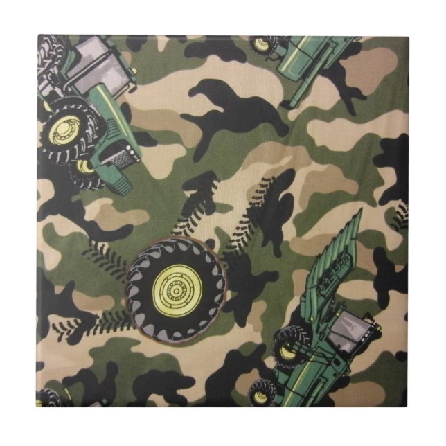 Azulejo De Cerâmica Camo & Trators (Frente)