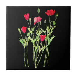 Azulejo De Cerâmica Campanha de verão, flores silvestres