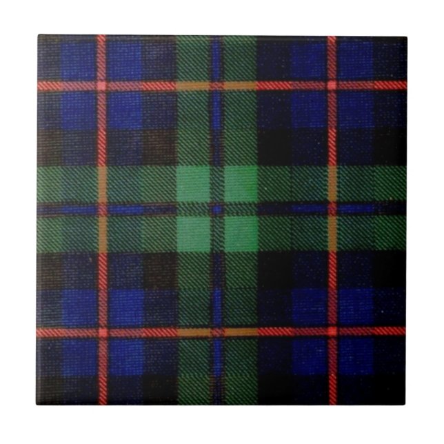 AZULEJO DE CERÂMICA  CAMPBELL DO TARTAN DA FAMÍLIA DE CAWDOR (Frente)